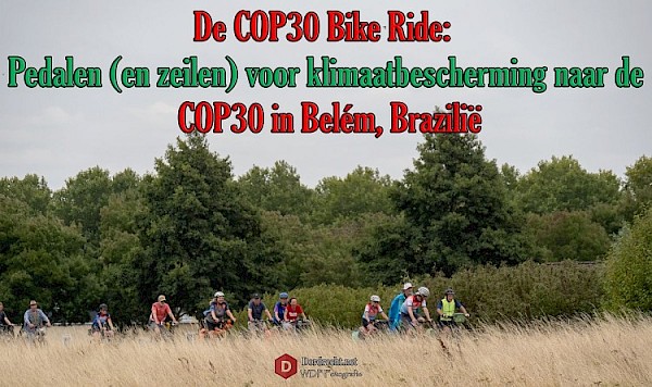 Wielrenners COP30 arriveren in de Drechtsteden
