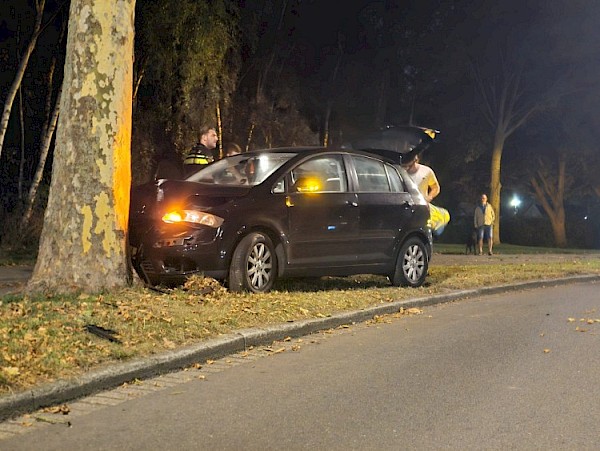Jonge bestuurder knalt tegen boom in de Espenhof