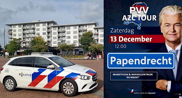 Geert Wilders gaat Papendrecht op zaterdag 13 december een bezoek brengen
