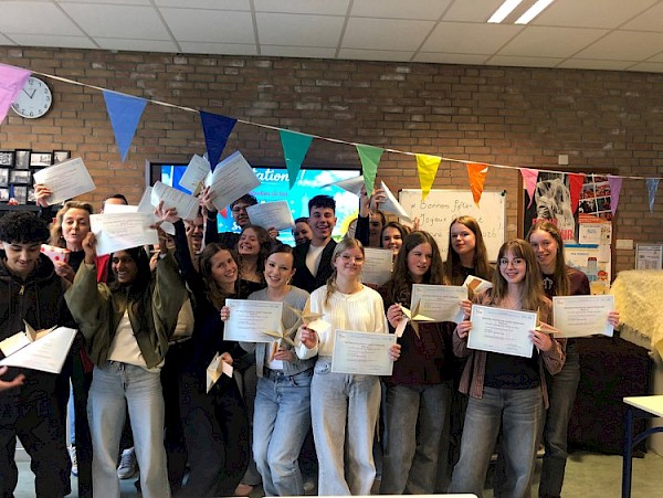 19 leerlingen van CSG De Lage Waard ontvangen DELF-diploma