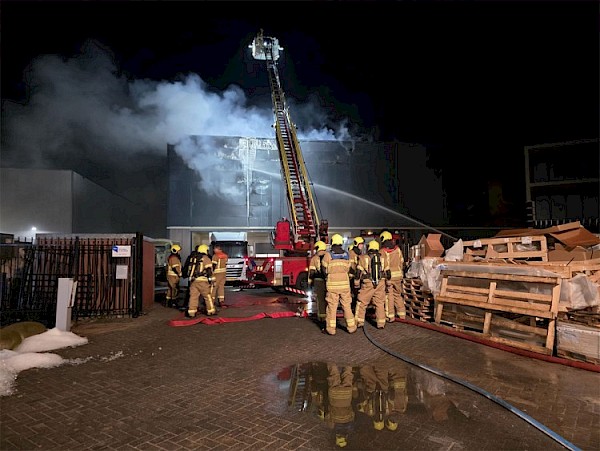 Grote uitslaande brand bij BonBon Catering & Events