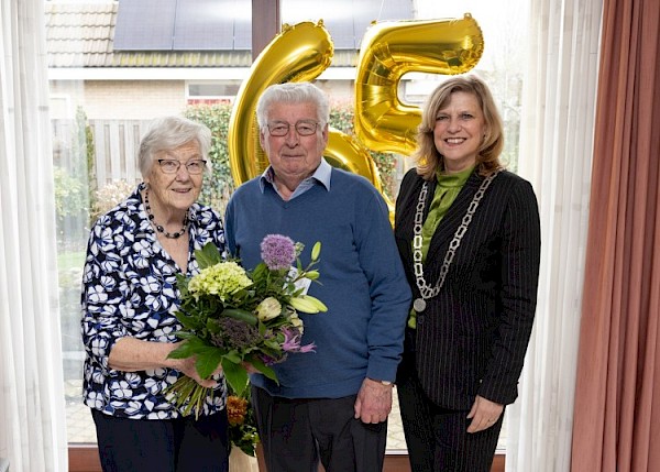 Echtpaar Diemel-Alderliesten 65 jaar getrouwd