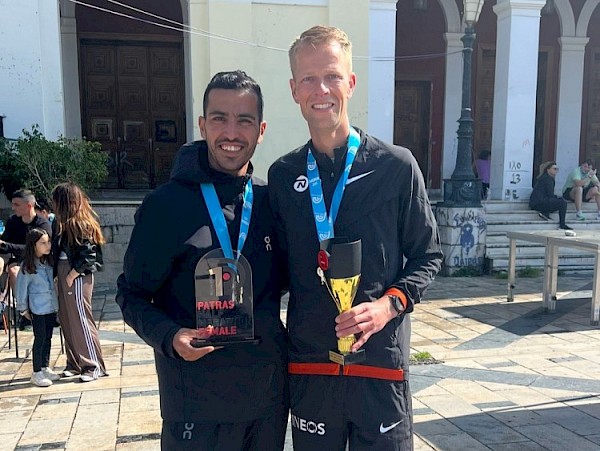 AV Passaat atleet Roy Hoornweg tweede tijdens de Patras half marathon in Griekenland