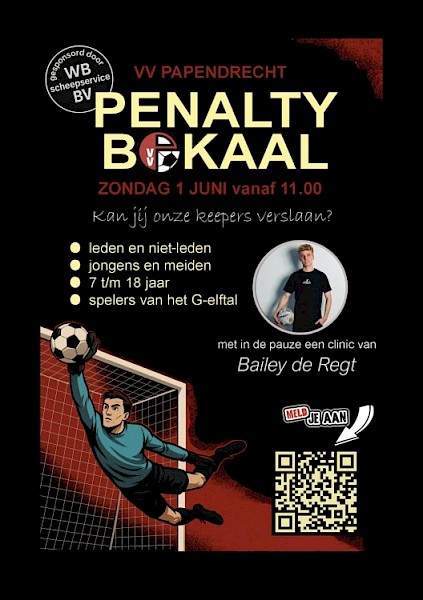 VV Papendrecht-Penaltybokaal op zondag 1 juni